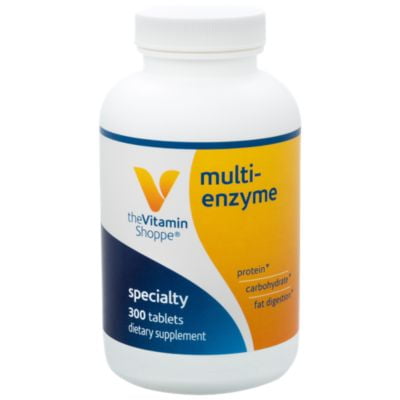 Multi Enzyme  Helps Support The Digestion  Absorption of Protein, Carbs  Fat (300 Tablets) by The Vitamin (Best Enzymes For Protein Digestion)
