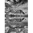 thumbnail image 2 of Jaynes Gallery 11x14 Black Ornate Wood Framed with Double Matting Museum Art Print Titled - Canada-Alberta-Banff National Park Bow Lake and Crowfoot Mountain landscape, 2 of 4