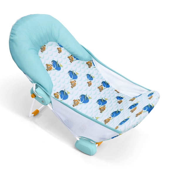 Disney Baby Finding Nemo Foldaway 2-Position Baby Bath Seat, Blue, Newborn