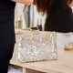 thumbnail image 5 of LHSHID Rhinestone Evening Bag for Women Crystal Clutch Bag Sparkly Sequin Glitter Handbag Floral Shoulder Bag, 5 of 7