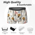 thumbnail image 2 of Men's Boxer Briefs, Hand Drawn Animals Soft Comfy Mens Underwear Boxer Briefs Breathable With Widen Waist, 2 of 7