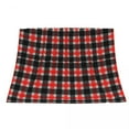 thumbnail image 3 of General Plaid Red/Grey Flannel Blanket 80x60in Black, 3 of 8