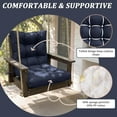 thumbnail image 3 of Kimunuk Outdoor Chair Cushions Set of 2, 42 x 21 x 5 in Non Slip Porch Swing Cushion Seat Back Cushions with Ties for Indoor Patio Rocking Chair, Navy Blue, 3 of 8