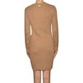 thumbnail image 5 of Michael Kors Women's Ribbed Knit Cotton Blend Sweater Dress (Large, Dark Camel), 5 of 6