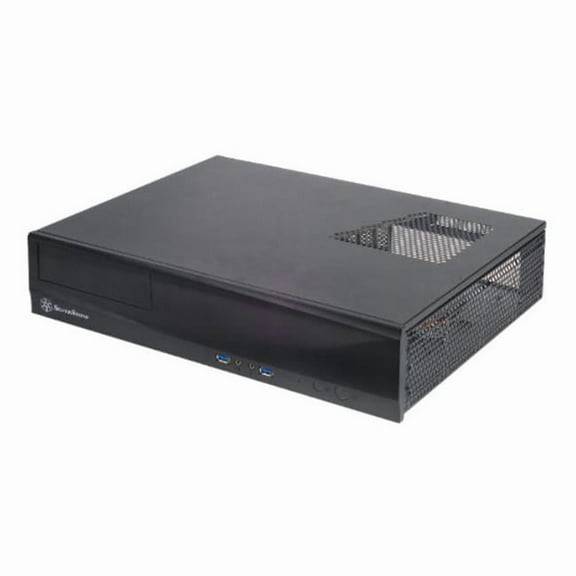 Silverstone Technology  Slim HTPC Desktop Case - Black - Accepts Standard ATX Power Supply