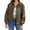 Army green, variant on Womens Oversized Leather Bomber Jackets Cap Sleeve Zip Up Motorcycle Coats with Pockets