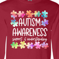 thumbnail image 4 of Inktastic Autism Awareness Support and Understanding Puzzle Pieces Long Sleeve T-Shirt, 4 of 5