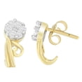 thumbnail image 2 of 14K Yellow Gold 1/2ct. TDW Round-cut Diamond Earrings (I-J,SI2-I1), 2 of 5