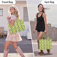 thumbnail image 6 of Large Capacity Tote Bag,Yellow Lemon Fruit Leaves BlackWhite Pattern Handbag Fashion Luxury Tote Bag,15.7"x13"x 5.1" Inches,Laptop Compatible, 6 of 6