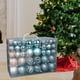 thumbnail image 5 of 100 bolas navideñas colgantes irrompibles para decoración de Año Nuevo. Azul claro, 5 of 9