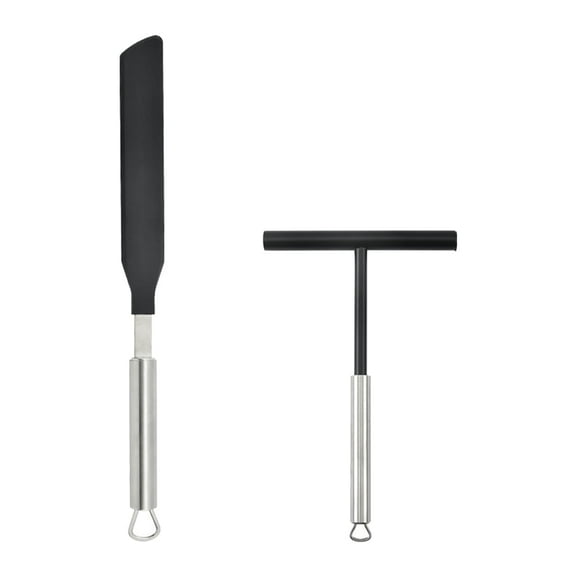 Zhuge 2-Piece Pancake Spreader Set - Scraper, Oil Pot & Cripple Stick for Perfect Crepes & Corn Cakes