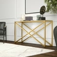thumbnail image 5 of Evelyn&Zoe Calix 55" Wide Rectangular Console Table, Brass, 5 of 9