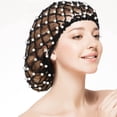 thumbnail image 3 of Hair Snood MTLEE, tejido a ganchillo con malla de perlas y rayón, 2 unidades, 3 of 7