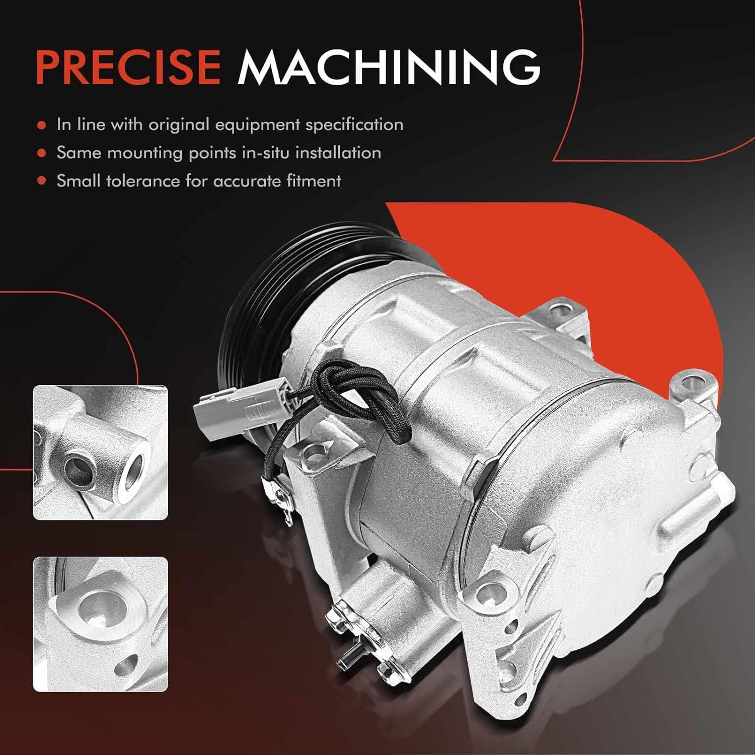 A-Premium AC Compressor with Clutch Compatible with Mazda 3 3 Sport 2010-2013 l4 2.0L Sedan Hatchback