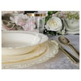 thumbnail image 4 of " OCCASIONS " 60 Plates Pack, Disposable Wedding Party Plastic Plates (10'' Dinner Plate, Verona in Ivory), 4 of 9