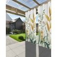 thumbnail image 3 of nqOlkjepod Outdoor Curtains for Patio Waterproof, Yellow Green Botanical Outdoor Privacy Panels Grommet, Rustic Watercolor Leaves Blackout Outside Curtains for Porch/Cabana/Pergola 54"x84", 2 Panels, 3 of 8