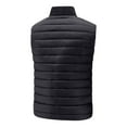 thumbnail image 3 of Huankd Mens Puffer Vest Lightweight Warm Quilted Down Sleeveless Jacket for Casual Outdoor Winter Wear Black 3XL, 3 of 5