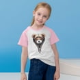 thumbnail image 7 of Cute Raglan Graphic Tees for Girls Summer Short Sleeve Baseball T-Shirts Loose Fit Round Neck Casual Going Out Tops Pink， 7 Years, 7 of 7