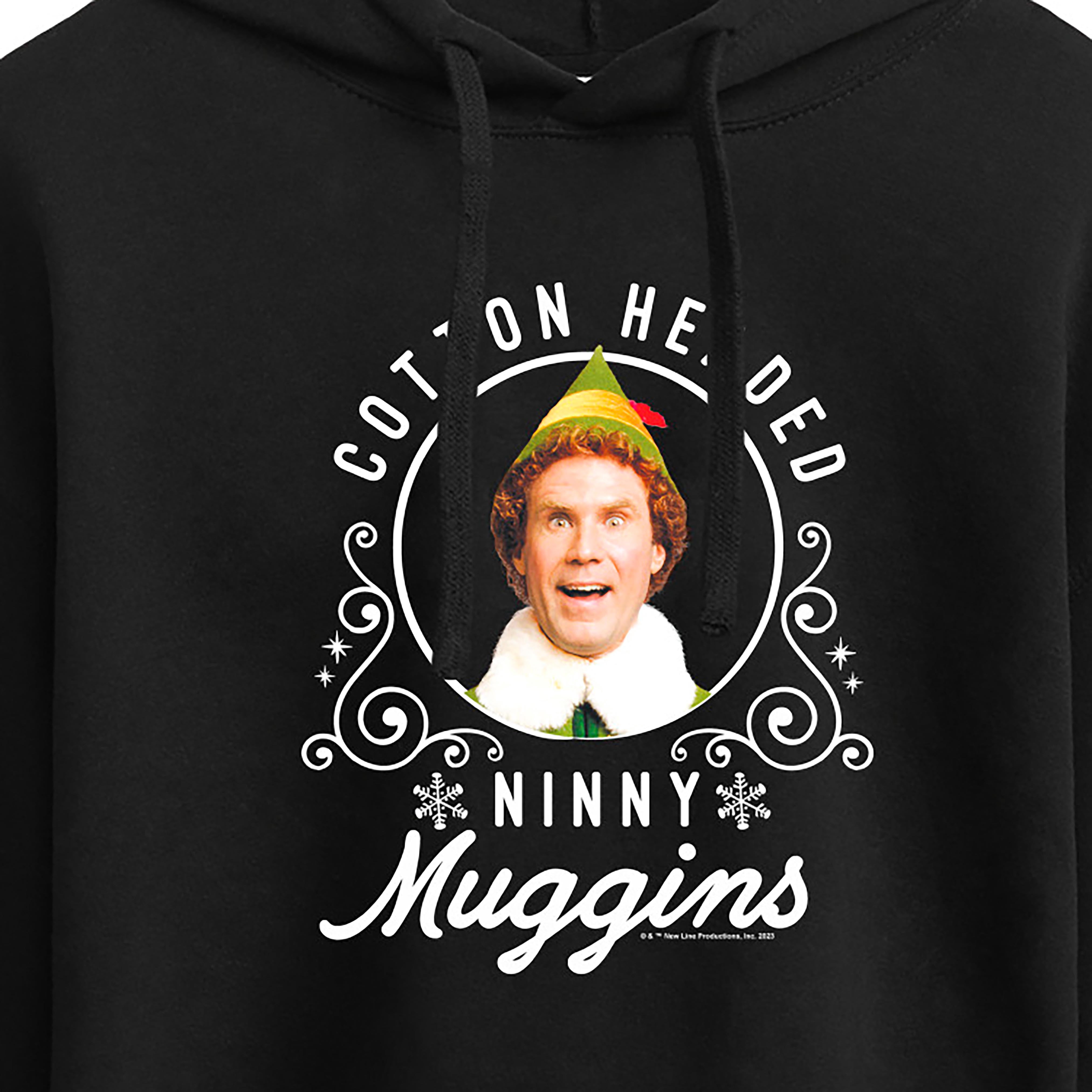 ELF - Christmas Ninny Muggins - Juniors Cropped Pullover Hoodie