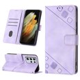 thumbnail image 1 of Compatible with Samsung Galaxy S21 Ultra 5G Classic Embossed PU Leather Case with Card Holder Shockproof Cover, 1 of 5
