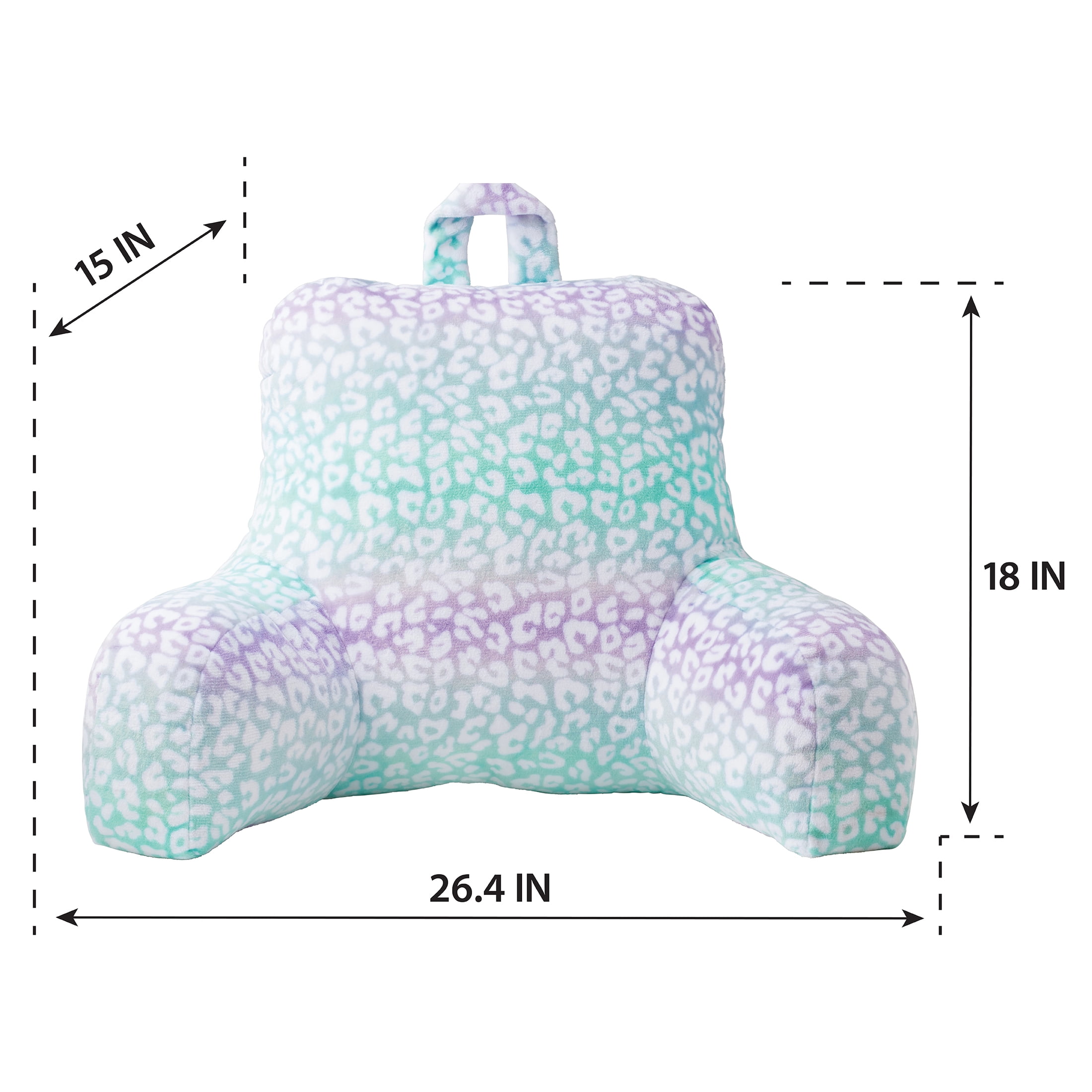 Your Zone Kids Purple Cheetah Backrest Pillow, Girls Your Zone Kids Purple Cheetah Backrest Pillow, Girls
