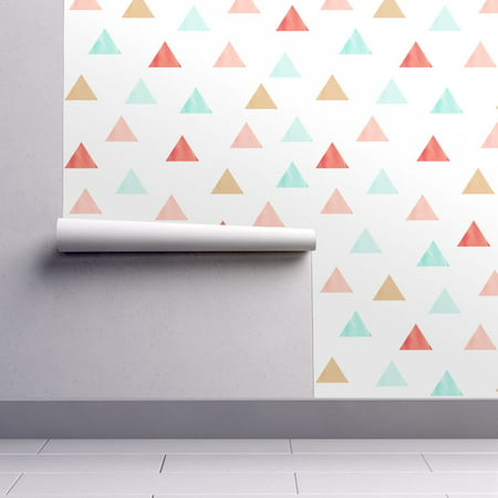 Removable Water-Activated Wallpaper Triangles Boho Gender Neutral Baby (Best Gender Neutral Nursery)