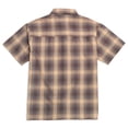 thumbnail image 3 of YAGO Men's Casual Plaid Short Sleeve Woven Button Down Shirt Brown AB21 (3X-Large), 3 of 8