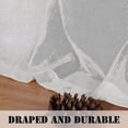 thumbnail image 3 of 2x Tab Top Curtains Natural Linen Blended Airy Curtains For Living Room Home Decor Reducing Bedroom Drape Panels, White, 3 of 5
