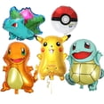 thumbnail image 4 of Globos de cumpleaños de Pokémon para niños, Kits de decoraciones para fiestas temáticas de Pikachu, platos de papel, vasos, servilletas, suministros para eventos, Baby Shower, nuevo, 4 of 4