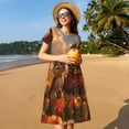 thumbnail image 4 of Lsque Cat Dog Friendship Print Women's Casual Dress T-Shirt Summer Short Sleeve Scoop Neck Swing Dresses, 4 of 6