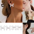 thumbnail image 5 of Pearl Drop Earrings with Bow Elegant Dangle Earrings for Women Stylish Jewelry, 5 of 5