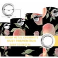 thumbnail image 6 of Peach Blackout Curtains for Bedroom/Living Room, Thermal Insulated Kitchen Curtains, Spring Floral Green Leaf Botanical Pink Fruit Black Grommet Darkening Window Treatment Drapes 52"x84"x2, 6 of 8