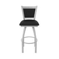 thumbnail image 5 of 870 Hadleigh 30" Swivel Bar Stool with Anodized Nickel Finish and Black Vinyl Seat and Back, 5 of 5