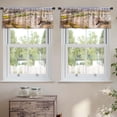 thumbnail image 2 of LALILO Kitchen Curtain Valance World Best With Hot Air Rod Pocket Window Curtain 52"x 18" Set of 2, 2 of 7