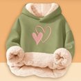 thumbnail image 2 of Bmisegm Cute Hoodies for Girls Lined Pullover with Allover Print Designs Casual Wear and Outdoor Top Girls Tops,02_GN2,3-4 Years, 2 of 5