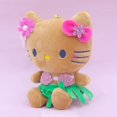 thumbnail image 4 of Colgante de peluche de Hello Kitty, falda de hierba de piel negra de dibujos animados, llavero de peluche Kawaii de algodón PP suave, regalo para niñas, 4 of 5