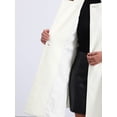 thumbnail image 5 of Abrigo de cuello alto INSPIRE CHIC para mujer, abrigo de invierno de doble botonadura de manga larga XL blanco, 5 of 5