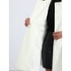 thumbnail image 5 of Abrigo de cuello alto Allegra K para mujer, abrigo de invierno de manga larga con doble botonadura M blanco, 5 of 5