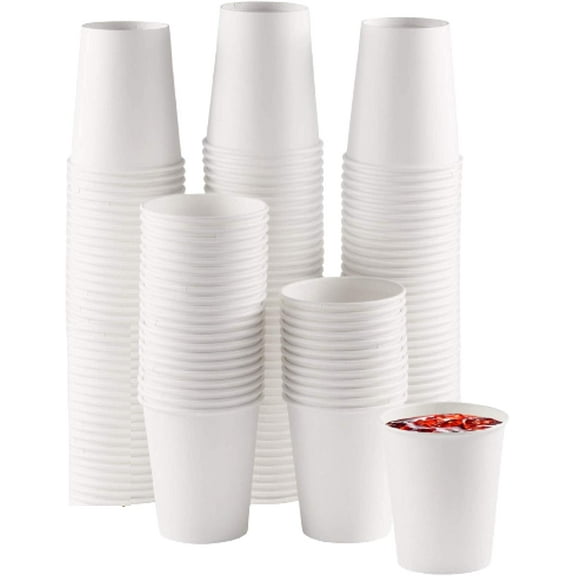 Netko Disposable White Paper Cups – 4 Oz Coffee Cups | Beverage Drinking Paper Glass for Water, Juice & Tea ( Pack of 50)