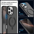 thumbnail image 5 of Dteck Magnetic for iPhone 11 Case with Stand, Compatible with MagSafe, Shockproof Rugged Bumper Frosted Back Phone Case with Built-in Ring Holder Kickstand for Apple iPhone 11,Silver-Translucent, 5 of 9