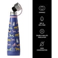 thumbnail image 3 of S'ip by S'well 15 oz Blue and Pink Vacuum Insulated Stainless Stainless Steel Water Bottle with Screw Cap, 3 of 6