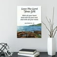 thumbnail image 3 of Christian Bible Scripture Matthew 22:38 Love the Lord Your God Canvas Wall Art Prints Decoration for Home Bedroom Living Room Church,Christians Gifts,11x14 Inch, 3 of 6
