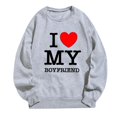 thumbnail image 3 of WEAIXIMIUNG Chandails en Molleton pour Femmes Zip Saint-Valentin Manches Longues Graphique Imprimé Pull Chandails en Molleton Blouse Chandails en Molleton Top, 3 of 4