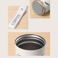 thumbnail image 3 of CUITING Tasse à Café Isolée avec Couvercle Réutilisable Tasse de Voyage Anti-Fuite avec Couvercle Étanche Gobelets à Café en Acier Inoxydable à Double Paroi (Beige 510ml/18oz), 3 of 9