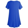 thumbnail image 2 of Made by Johnny Women's Tunic Top Casual T Shirt for Leggings S-5XL Plus Size M ROYAL_BRITE, 2 of 6