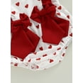 thumbnail image 6 of Bagilaanoe Newborn Baby Girl Valentine's Day Rompers Heart Print Sleeveless Bodysuit + Headband 3M 6M 12M 18M 24M Infant One Piece Jumpsuit, 6 of 6