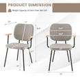 thumbnail image 2 of Gymax Set of 4 Fabric Kitchen Dining Chair Armchair Padded Modern Accent Chair Gray, 2 of 6