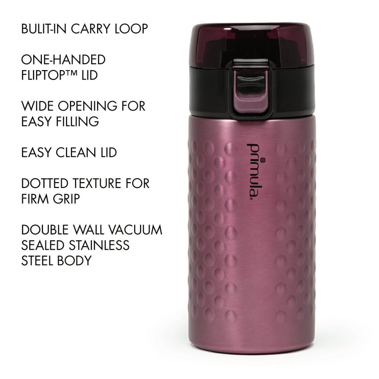 Primula Vacuum Insulated Bottle, Double Wall Stainless Steel, 12 Ounce