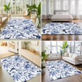 thumbnail image 6 of Area Rug 3x5ft Blue Flowers Washable Area Rugs for Living Room Bird Non Slip Floor Carpet Mat for Kitchen Entryway Bathroom Office Home Decor, 6 of 8