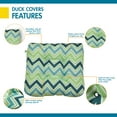 thumbnail image 4 of Duck Covers Water-Resistant Indoor Outdoor Seat Cushions, 19 x 19 x 5 inch, Mint Marine Chevron, 2 Pack, 4 of 8